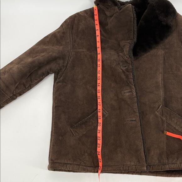 Vintage Guess USA Women’s Suede Faux Fur Jacket Size Large - Picture 15 of 16